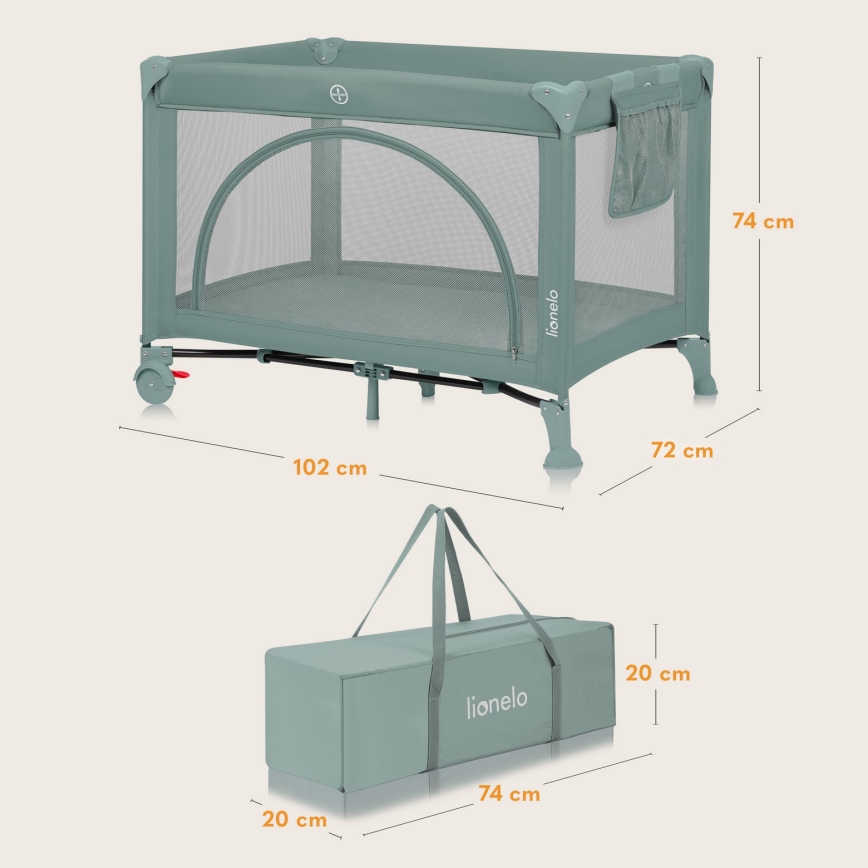 Lionelo - Resesäng LAURA Grön salvia