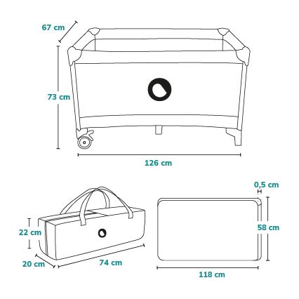 Lionelo - Resesäng STEFI Blue Grey
