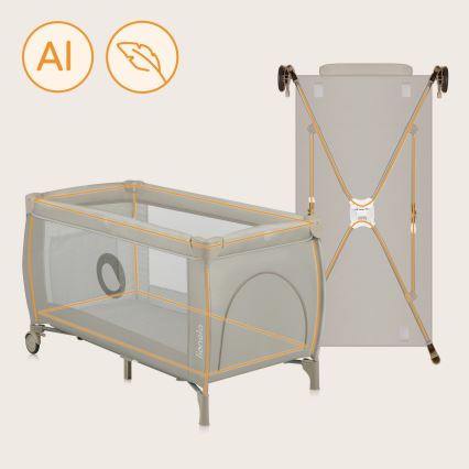 Lionelo - Resesäng STEFI PLUS Beige Cappuccino