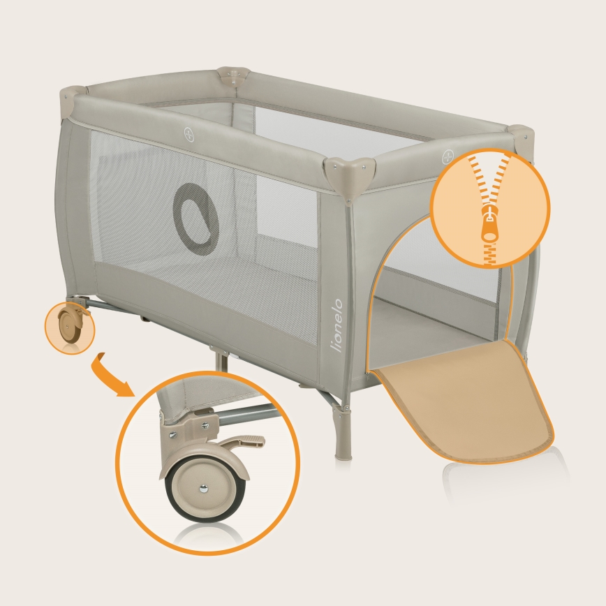 Lionelo - Resesäng STEFI PLUS Beige Cappuccino