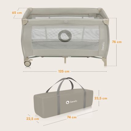 Lionelo - Resesäng STEFI PLUS Beige Cappuccino