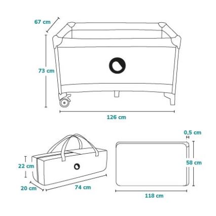 Lionelo - Resesäng STEFI turkos