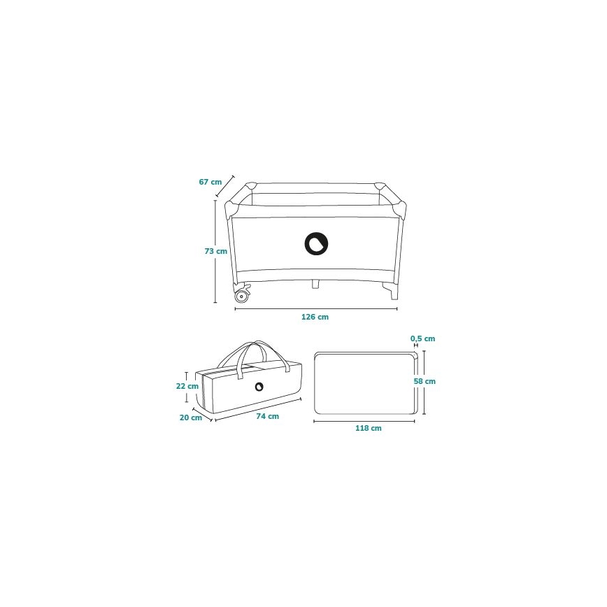 Lionelo - Resesäng STEFI turkos