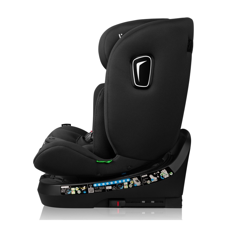 Lionelo - Roterbar bilbarnstol BRAVE i-Size med bas 40-150 cm Black Carbon