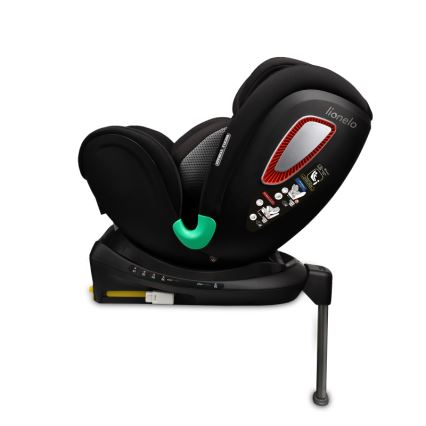 Lionelo - Bilbarnstol med roterbar bas ANTOON PLUS i-Size 40-105 cm Black Onyx