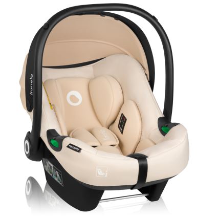 Lionelo - Roterbar bilbarnstol med bas ASTRID SET i-Size 40-87 cm Sandbeige