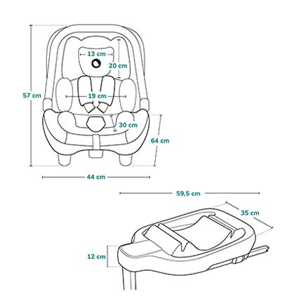 Lionelo - Roterbar bilbarnstol med bas ASTRID SET i-Size 40-87 cm Sandbeige