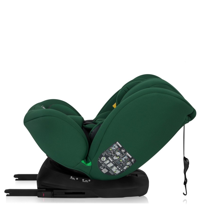 Lionelo - roterbar bilbarnstol med bas BASTIAAN i-Size 40-150 cm Green Forest