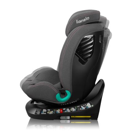 Lionelo - Bilbarnstol med vridbar bas BASTIAAN ONE i-Size 40-150 cm rosenrosa