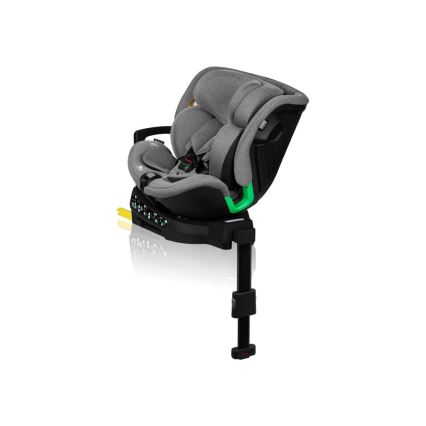 Lionelo - Roterbar bilbarnstol med bas HARMONY i-Size 40-150 cm svart/grå