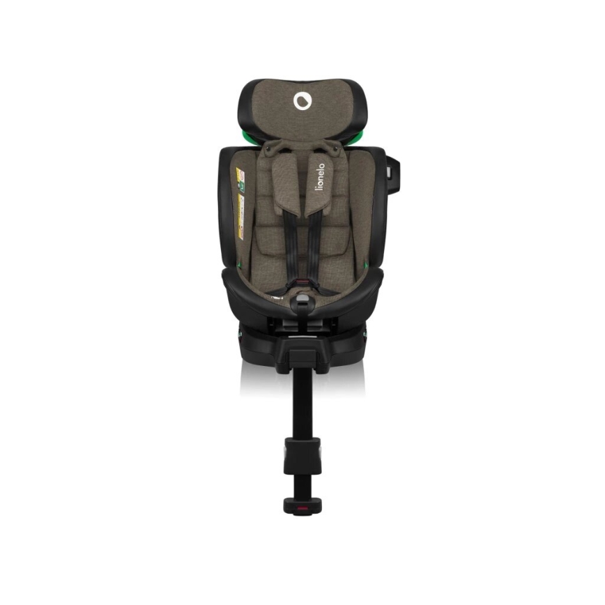 Lionelo - Roterbar bilbarnstol med bas HARMONY i-Size 40-150 cm svart/olivgrön