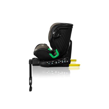 Lionelo - Roterbar bilbarnstol med bas HARMONY i-Size 40-150 cm svart/olivgrön