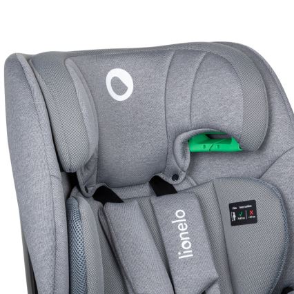 Lionelo - Roterbar bilbarnstol med bas LAVENDER i-Size 76-150 cm Stengrå