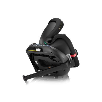 Lionelo - Bilbarnstol med bas, roterbar NAVY i-Size 40-150 cm svart/röd