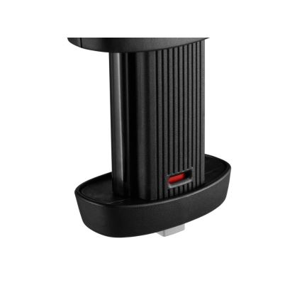 Lionelo - Bilbarnstol med bas, roterbar NAVY i-Size 40-150 cm svart/röd