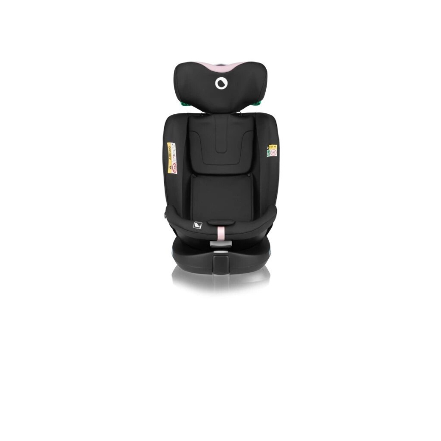 Lionelo - Roterbar bilbarnstol NAVY i-Size med bas 40-150 cm svart/rosa