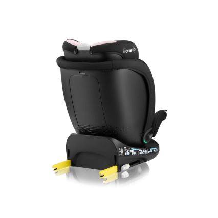 Lionelo - Roterbar bilbarnstol NAVY i-Size med bas 40-150 cm svart/rosa