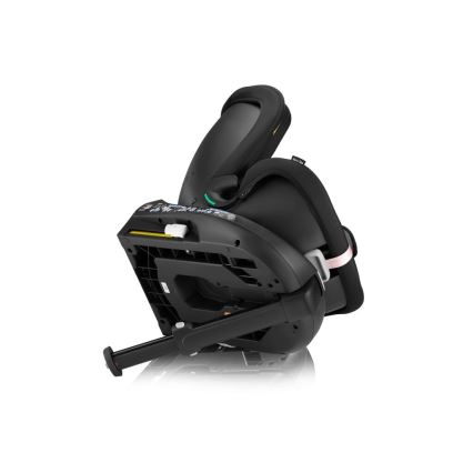 Lionelo - Roterbar bilbarnstol NAVY i-Size med bas 40-150 cm svart/rosa