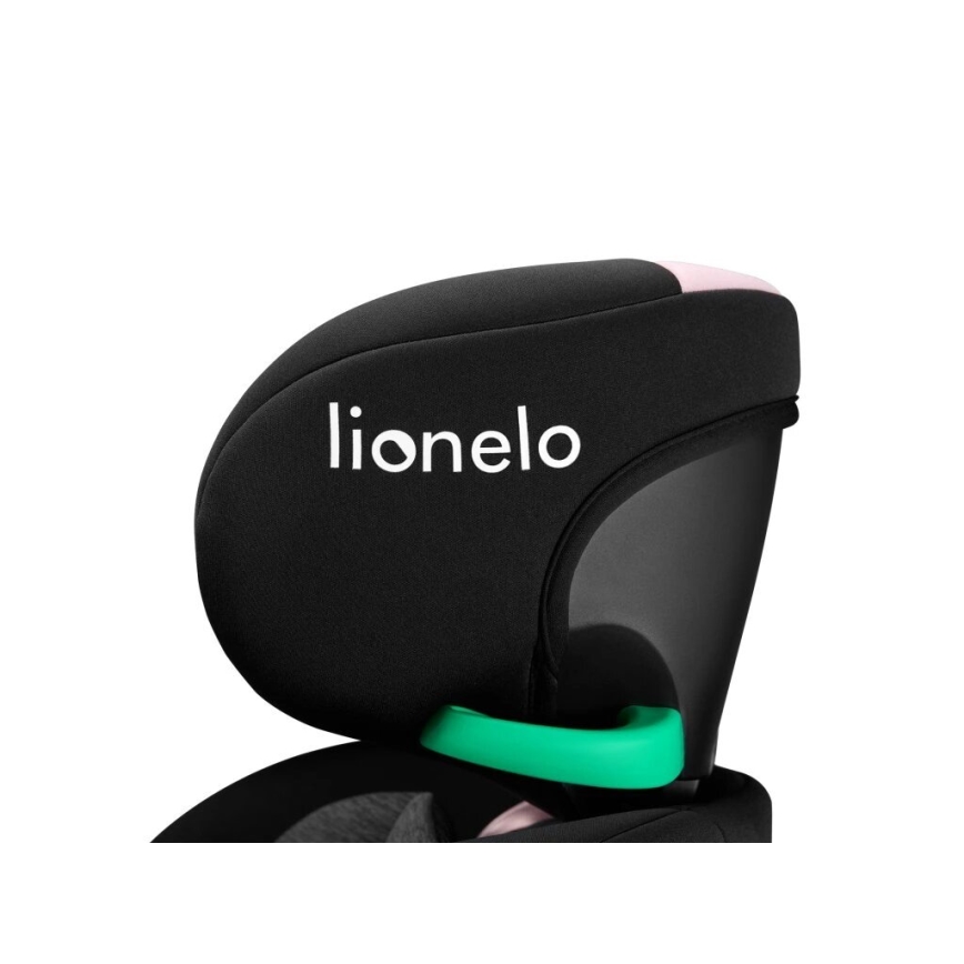 Lionelo - Roterbar bilbarnstol NAVY i-Size med bas 40-150 cm svart/rosa