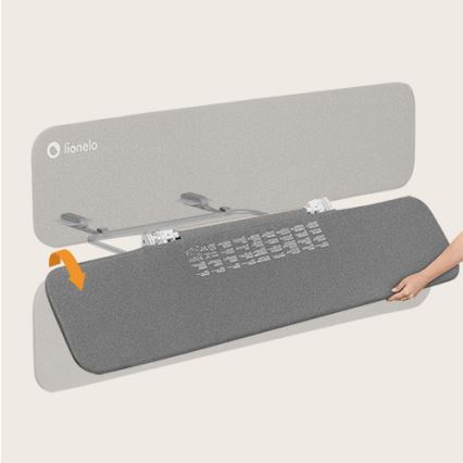 Lionelo - Säker sänggrind LORA XL, mörkgrå