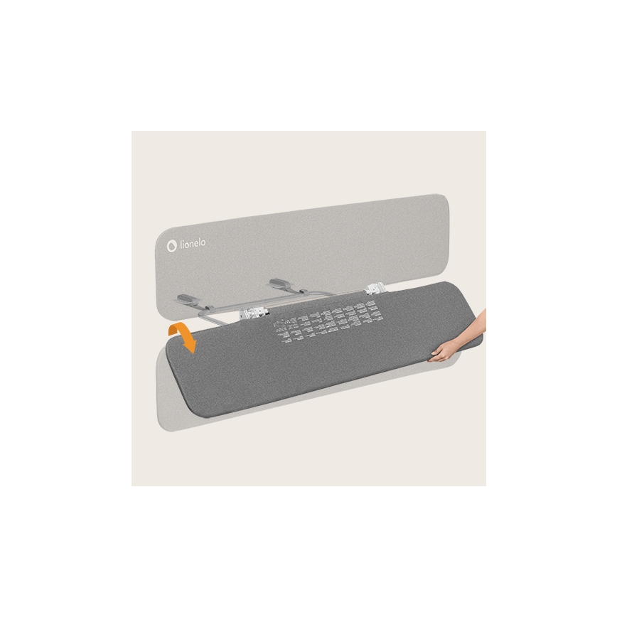 Lionelo - Säker sänggrind LORA XL, mörkgrå