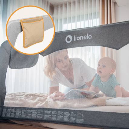 Lionelo - Säkerhetsgrind för sängen HANNA Grå melange