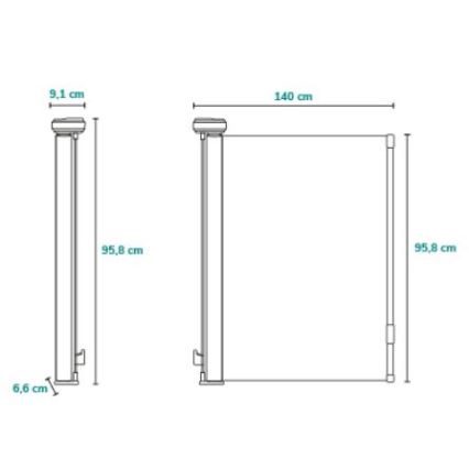 Lionelo - Säkerhetsgrind THEA grå