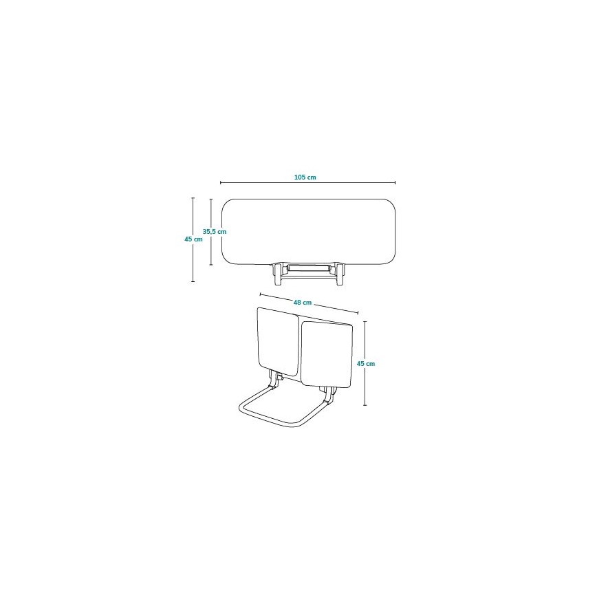 Lionelo - Säkerhetssängbarriär LORA grå
