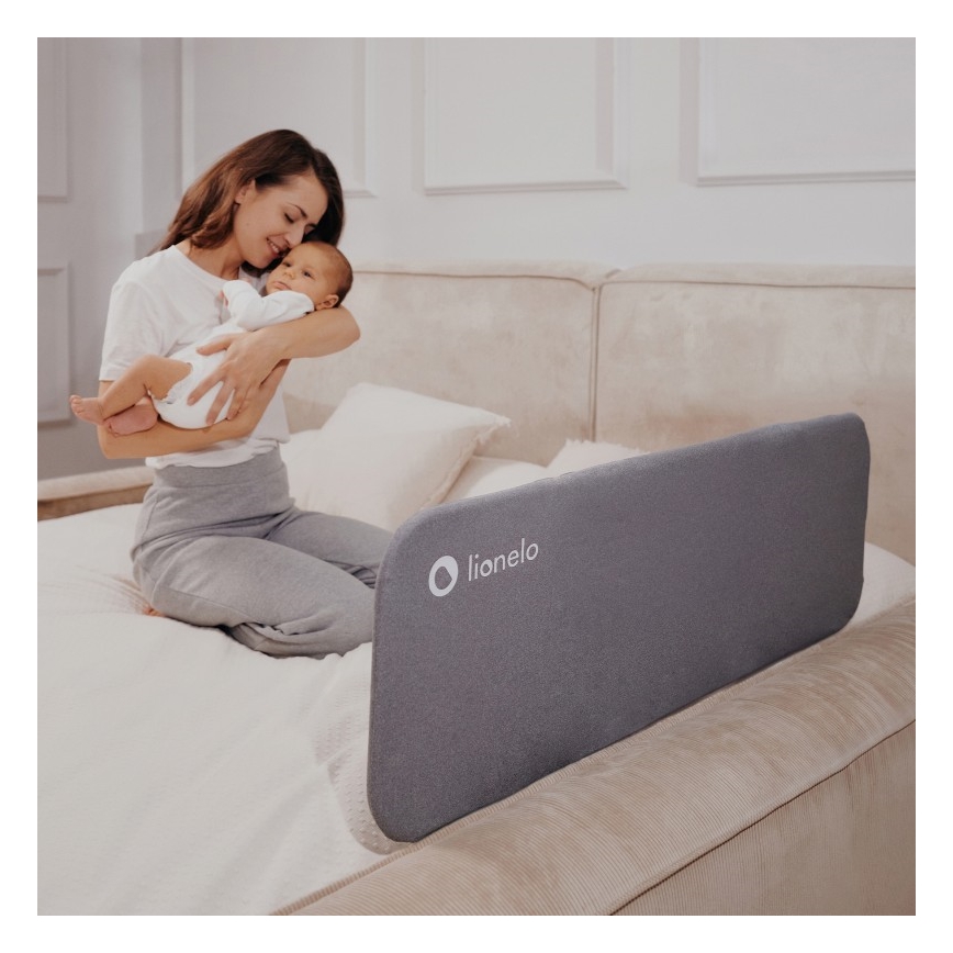 Lionelo - Säkerhetssängbarriär LORA mörk