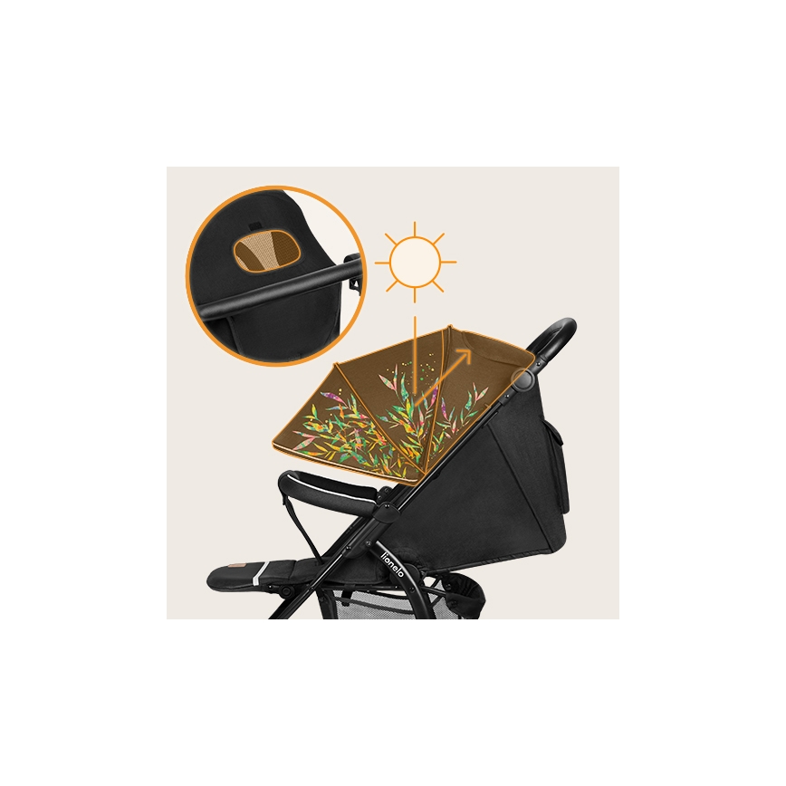 Lionelo - Sittvagn ANNET TOUR svart/grön