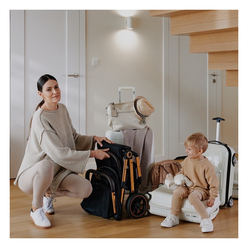 Lionelo - Sittvagn CLOE svart/guld