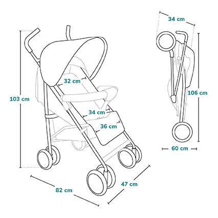 Lionelo - Sittvagn ELIA grå