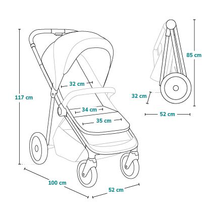 Lionelo - Sittvagn EMMA ONE beige