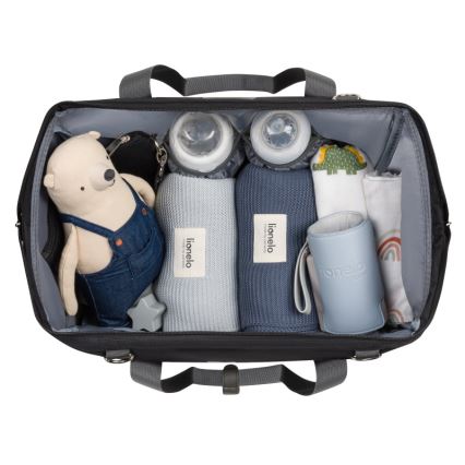 Lionelo - Skötväska till barnvagn IDA Black Onyx