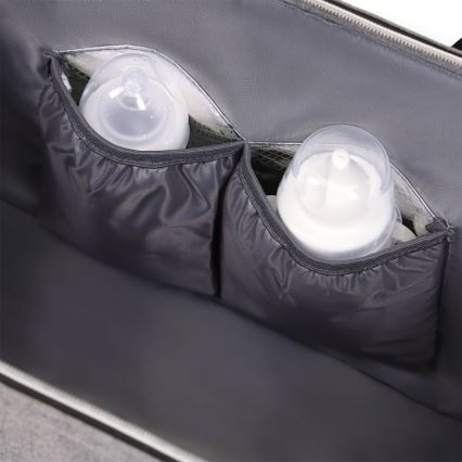 Lionelo - Skötväska till barnvagn IDA Grey Concrete