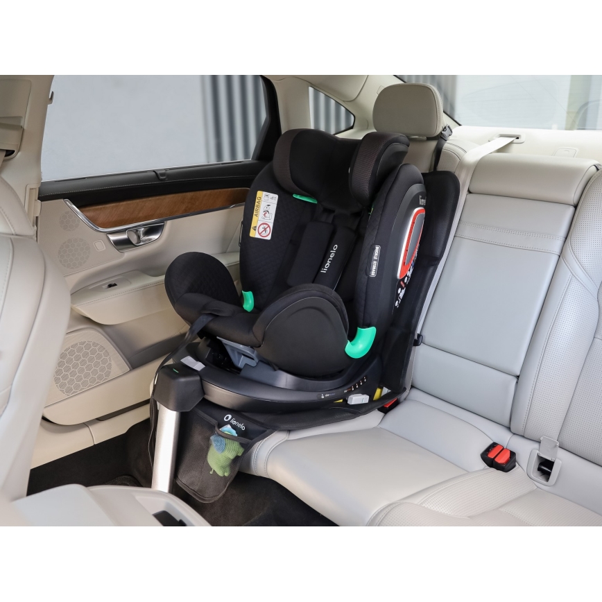Lionelo - Skyddsmatta till bilbarnstol SIKKER Svart kolfiber