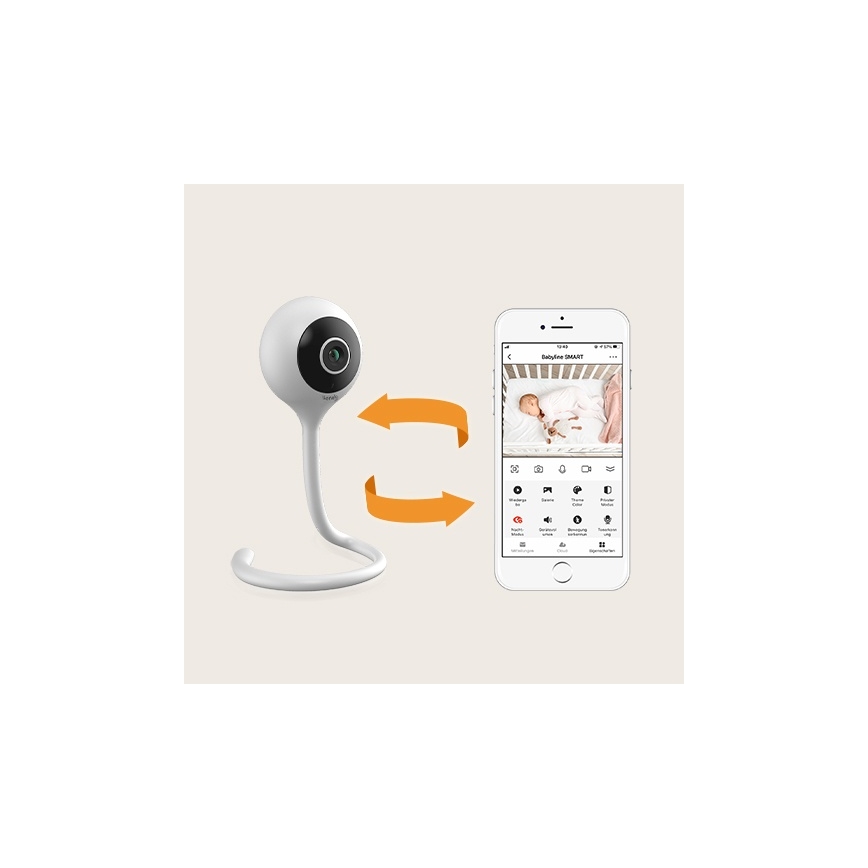 Lionelo - Smart babymonitor BABYLINE SMART Wi-Fi Vit