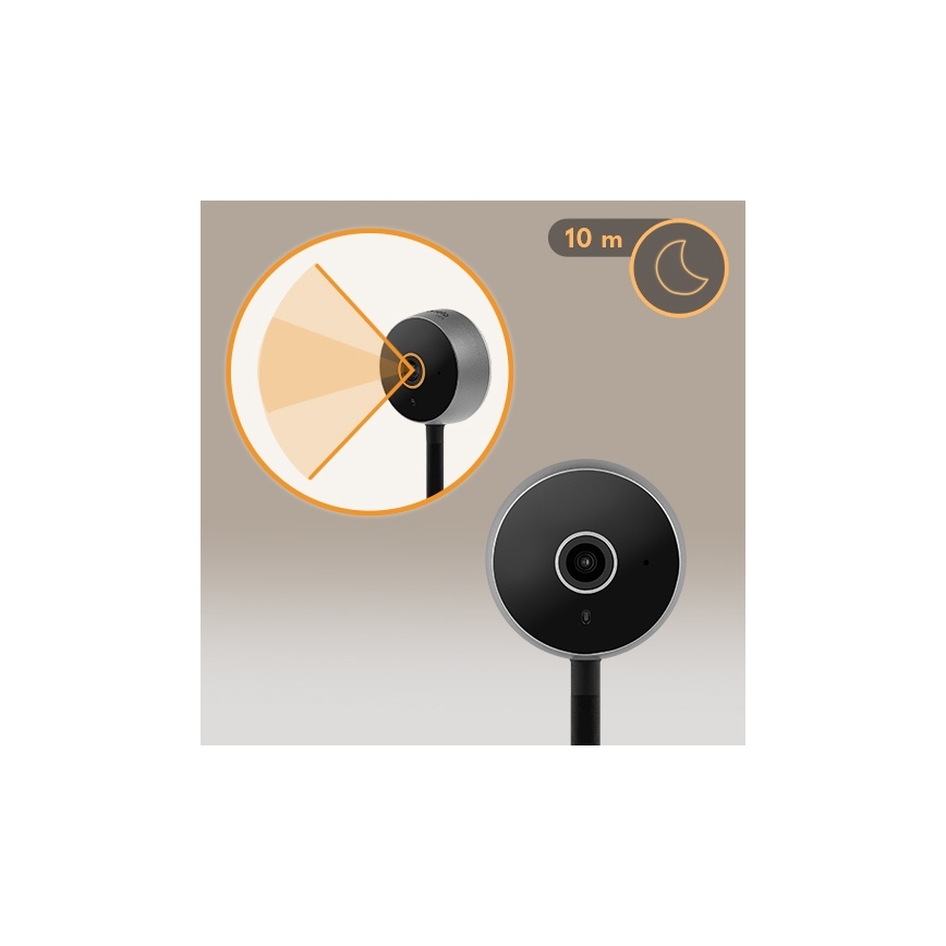 Lionelo - Smart babymonitor BABYLINE SMART Wi‑Fi, svart