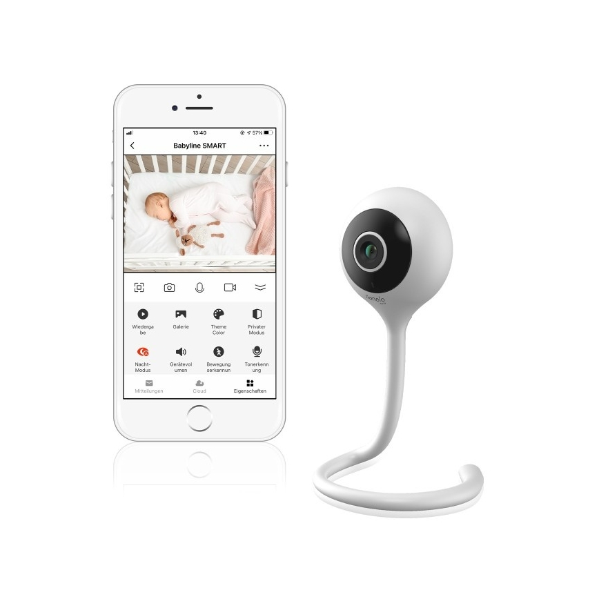 Lionelo - Smart babymonitor BABYLINE SMART Wi‑Fi vit