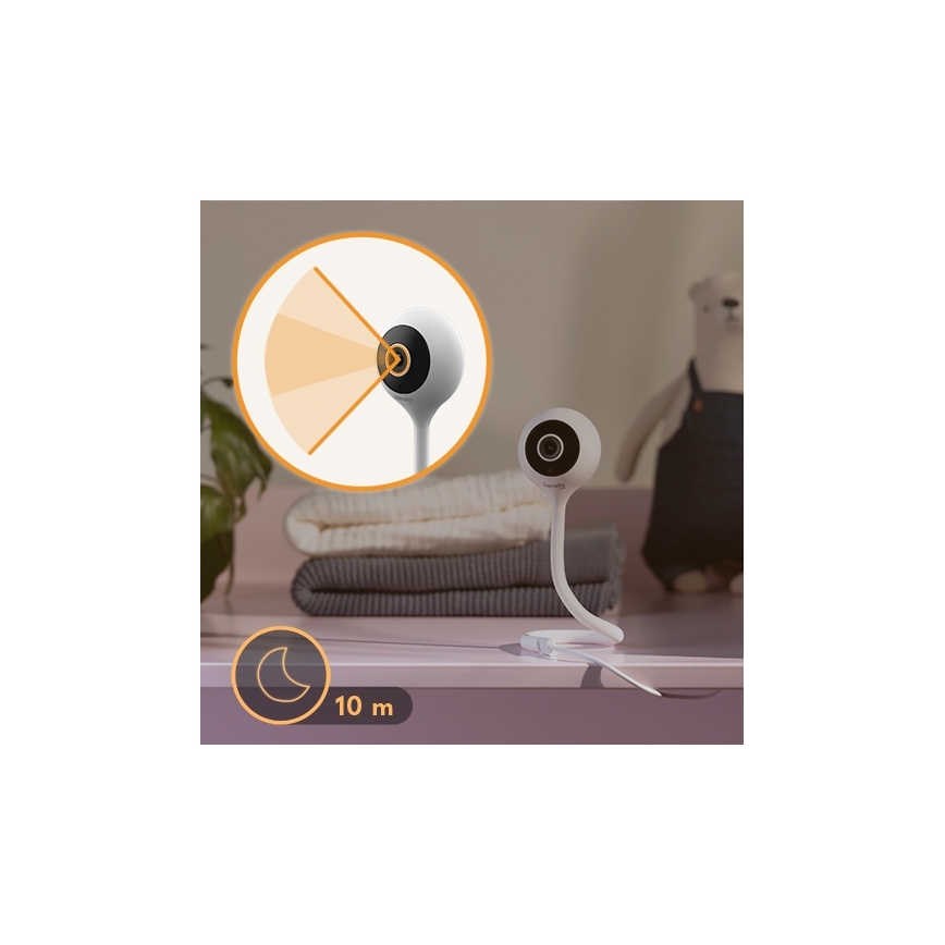 Lionelo - Smart babymonitor BABYLINE SMART Wi‑Fi vit