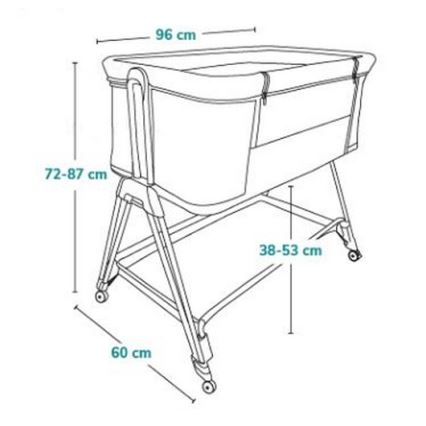 Lionelo - Spjälsäng 2 i 1 LUNA grå