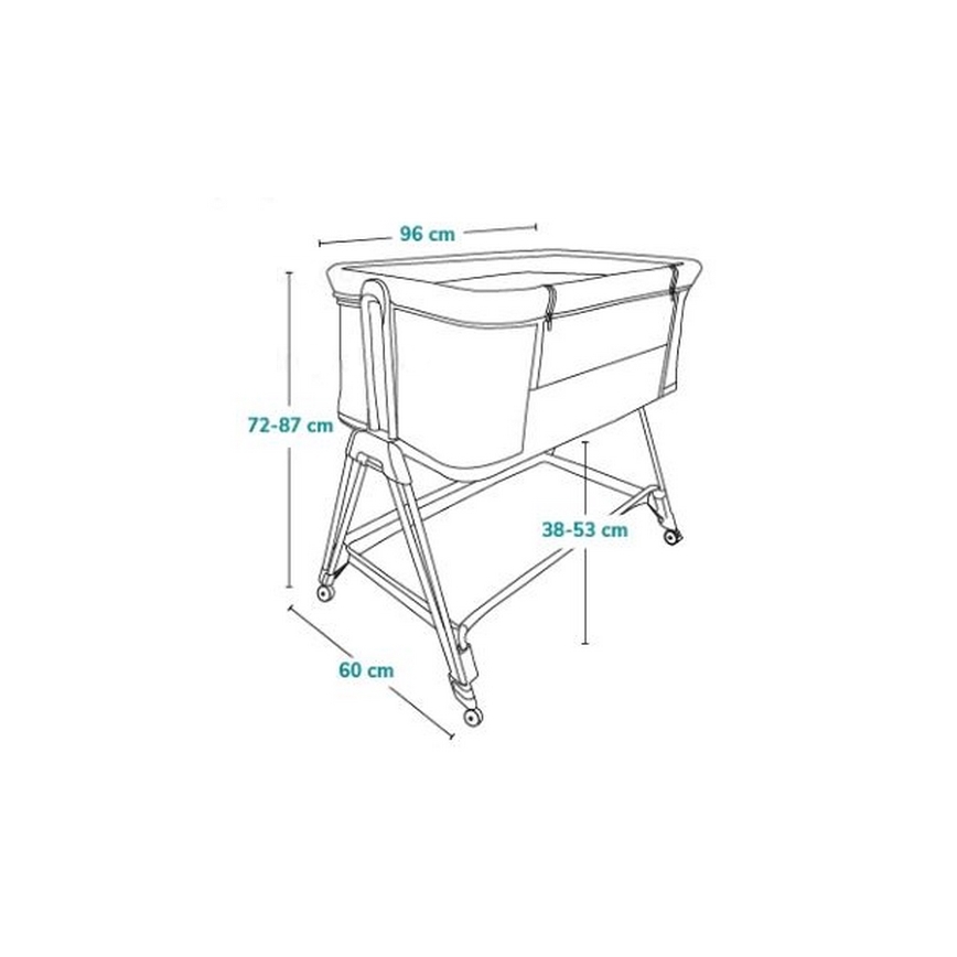 Lionelo - Spjälsäng 2 i 1 LUNA grå