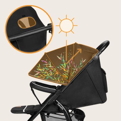 Lionelo - Sportvagn ANNET TOUR svart/grön