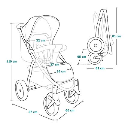 Lionelo - Sportvagn ANNET TOUR svart