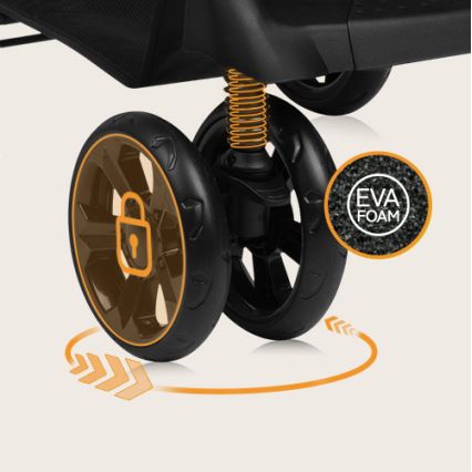 Lionelo - Sportvagn EMMA PLUS beige/svart