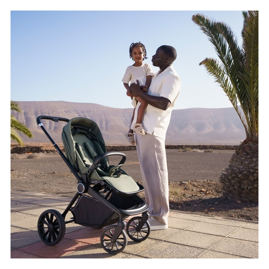 Lionelo - Sportvagn MIKA PLUS olivgrön