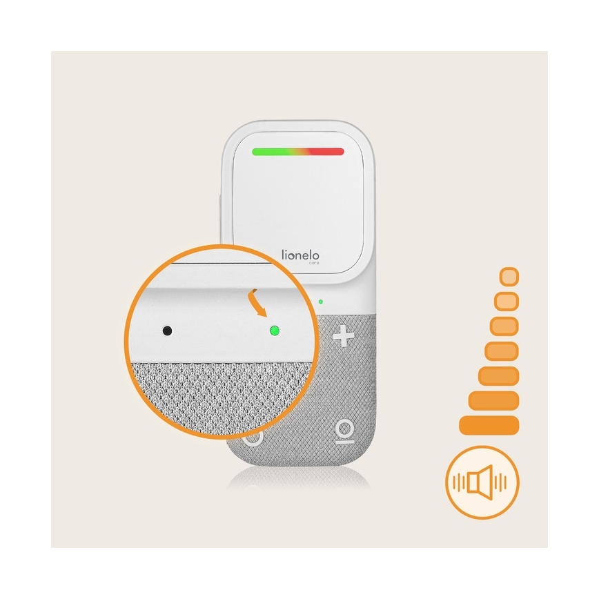 Lionelo - Trådlös uppladdningsbar babymonitor BABYLINE 2.2 5V