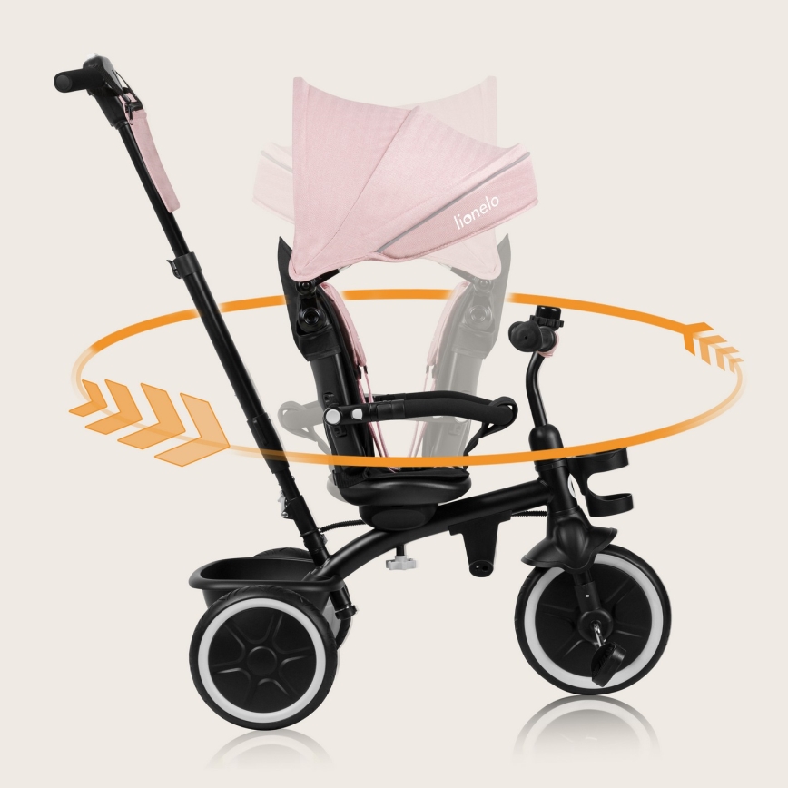 Lionelo - Trehjuling för barn BERRY Pink Rose