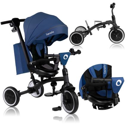 Lionelo - Trehjuling för barn TRIS PLUS Blue Denim