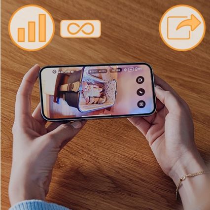 Lionelo - Uppladdningsbar babymonitor BABYLINE GO 5V 3350 mAh